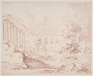 Italian Prospect with Temple and Church