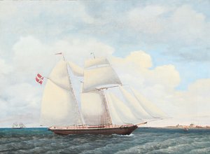 The Schooner Adolphine by Jens Thielsen Locher