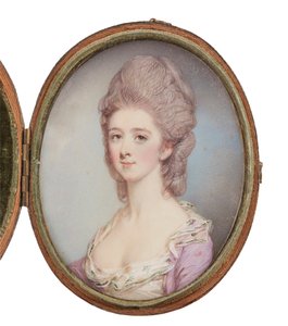 Portrait Miniature of a Lady by Jeremiah Meyer