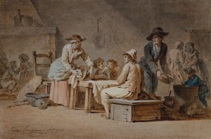 A Peasant Family in an Interior