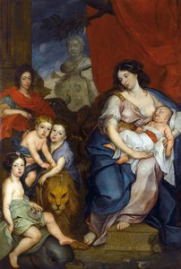Portrait of Queen Marie Casimire with Children by Jerzy Eleuter Szymonowicz Siemiginowksi