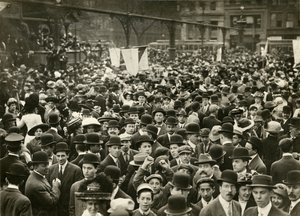 Crowd in Union Square at Suffrage Meeting by Jessie Tarbox Beals