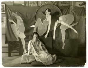 Lin in her shop, Greenwich Village, New York, USA