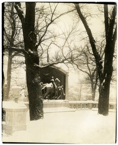 Shaw Memorial in storm, Boston, USA, c.1902-10