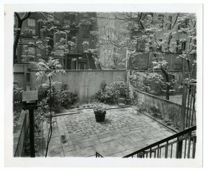 Back patio with bird house, New York, USA, c.1905-40 by Jessie Tarbox Beals