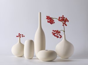 Ceramic Vases with Red Berries