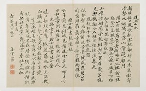 Calligraphy Having Twenty-Two Vertical Lines of Script by Jiang Shijie