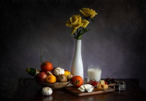Rustic Still Life Harvest by Jie Fischer