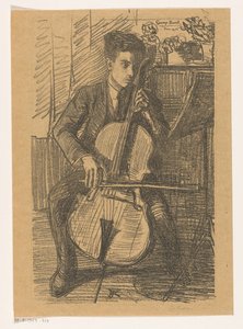 George Bacot Playing a Cello