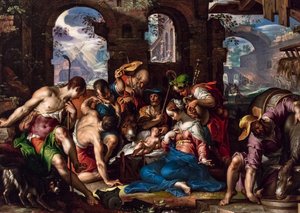 The Adoration of the Shepherds by Joachim Anthonisz. Wtewael