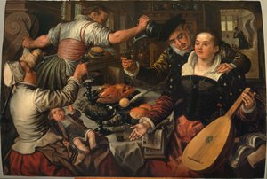 Kitchen Scene with Concert
