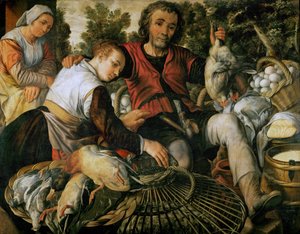 Market Scene by Joachim Beuckelaer