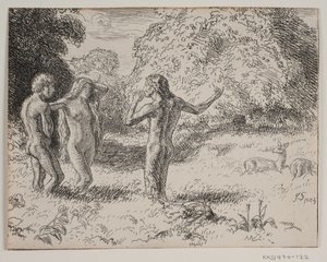 Adam and Eve Tempted by the Serpent