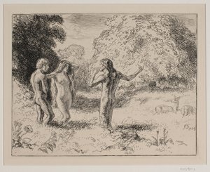 Adam and Eve Tempted by the Serpent by Joakim Frederik Skovgaard