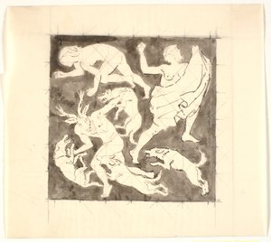 The Death of Actaeon by Joakim Frederik Skovgaard