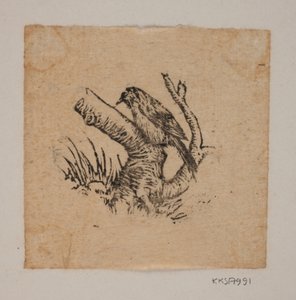 A woodpecker by Joakim Frederik Skovgaard