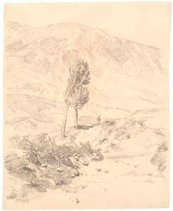 Italian Mountain Landscape with Two Trees