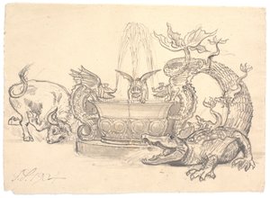 The Battle for the Dragon Fountain by Joakim Frederik Skovgaard