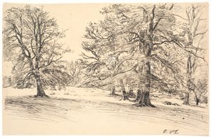 Gently Sloping Terrain with Scattered Large Trees by Joakim Frederik Skovgaard