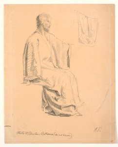 Study of Seated Christ by Joakim Frederik Skovgaard