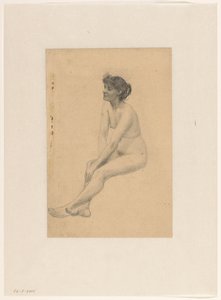 Seated Female Nude by Joan Berg