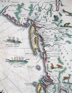 Map depicting the East Coast of North America