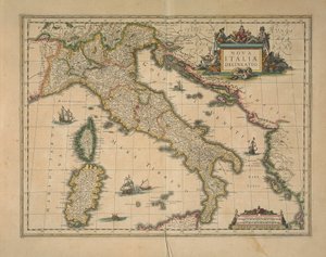 Map of Italy by Joan Blaeu
