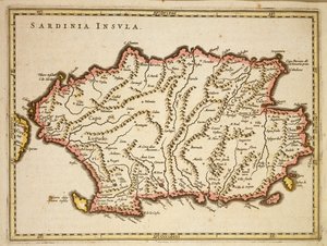Map of Sardinia Region