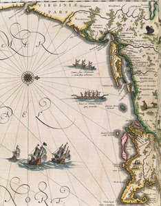 Map of Coast of Virginia, from Theatrum Orbis Terrarum