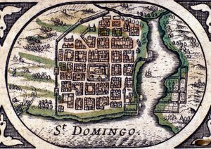 Santo Domingo - in Atlas by W. J. Blaeu by Joan Blaeu
