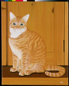 Marmalade Cat by a Door