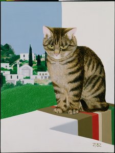 Tabby Cat in the Window