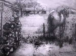 Horse Resting his Leg, 2000 by Joan Thewsey