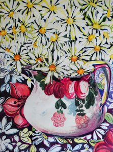 Marguerites in a 30s Jug, 2001 by Joan Thewsey