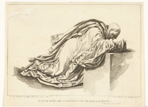 Kneeling Figure Étude pour les tableaux du drame de Jésus (title on object) by Joannes Bemme