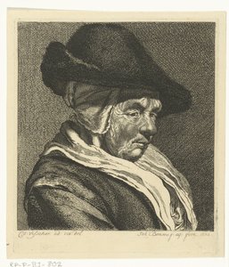 Head of an Old Woman with Cap by Joannes Bemme