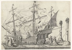 The Ship Victoria, No. 5 by Joannes van Doetechum (I)