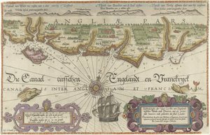 Map of the English Coast between the Isle of Wight and Dover by Joannes van Doetechum (I)