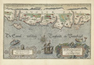 Map of the South England Coast Between the Isle of Wight and Dover by Joannes van Doetecum