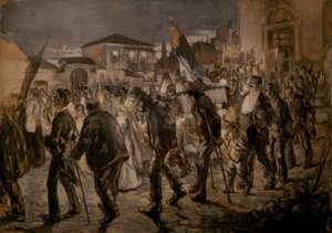 Departure of a Procession by Joaquim Mir i Trinxet