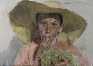 Child Eating Grapes by Joaquin Sorolla