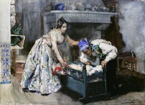 Careful Not to Wake Him by Joaquín Sorolla