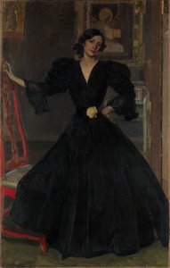 Señora de Sorolla in Black by Joaquín Sorolla