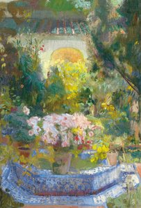 The Courtyard of the Sorolla House by Joaquin Sorolla y Bastida