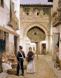 Greengrocer in Granada, 19th Century by Joaquin Turina Arenal