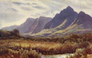 Cape Peninsula, South Africa: Table Mountain from Cape Flats by Joaquin Xaudaru y Echau
