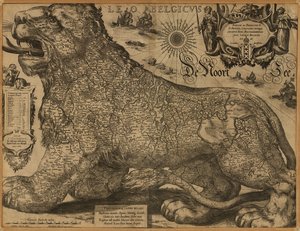 Leo Belgicus by Jodocus Hondius