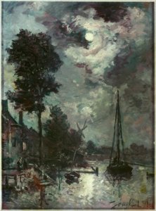 Moonlight by Johan Barthold Jongkind