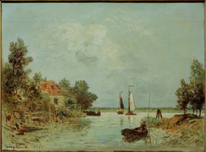 The Maas at Dordrecht by Johan Barthold Jongkind
