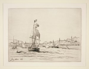Entrance to the Port of Honfleur by Johan Barthold Jongkind